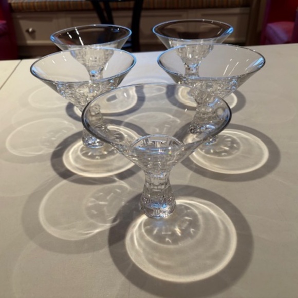 5 Nachtmann Crystal Bossa Nova Martini Glasses - Picture 1 of 3